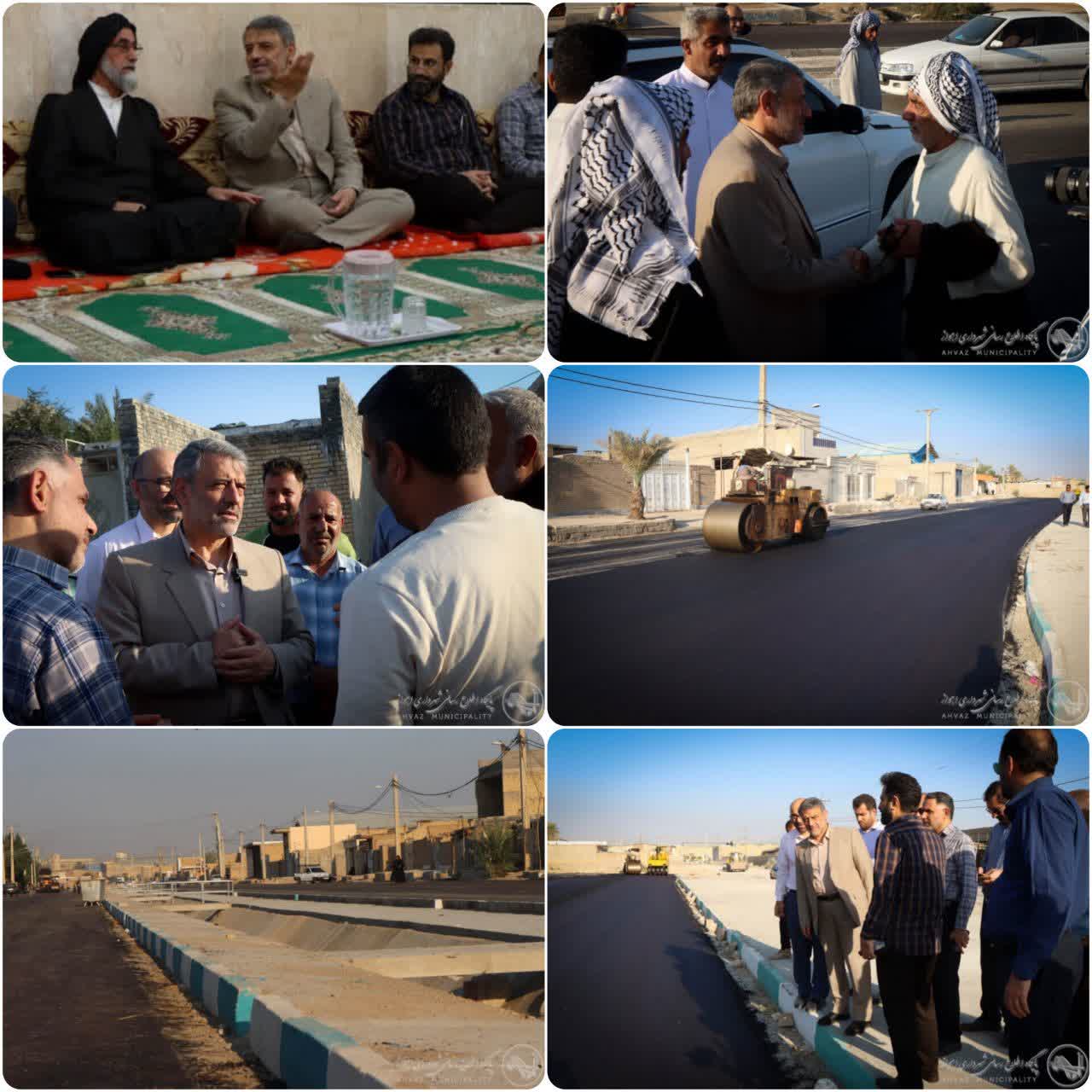 بازدید شهردار اهواز از خدمات رسانی به کوی سیاحی