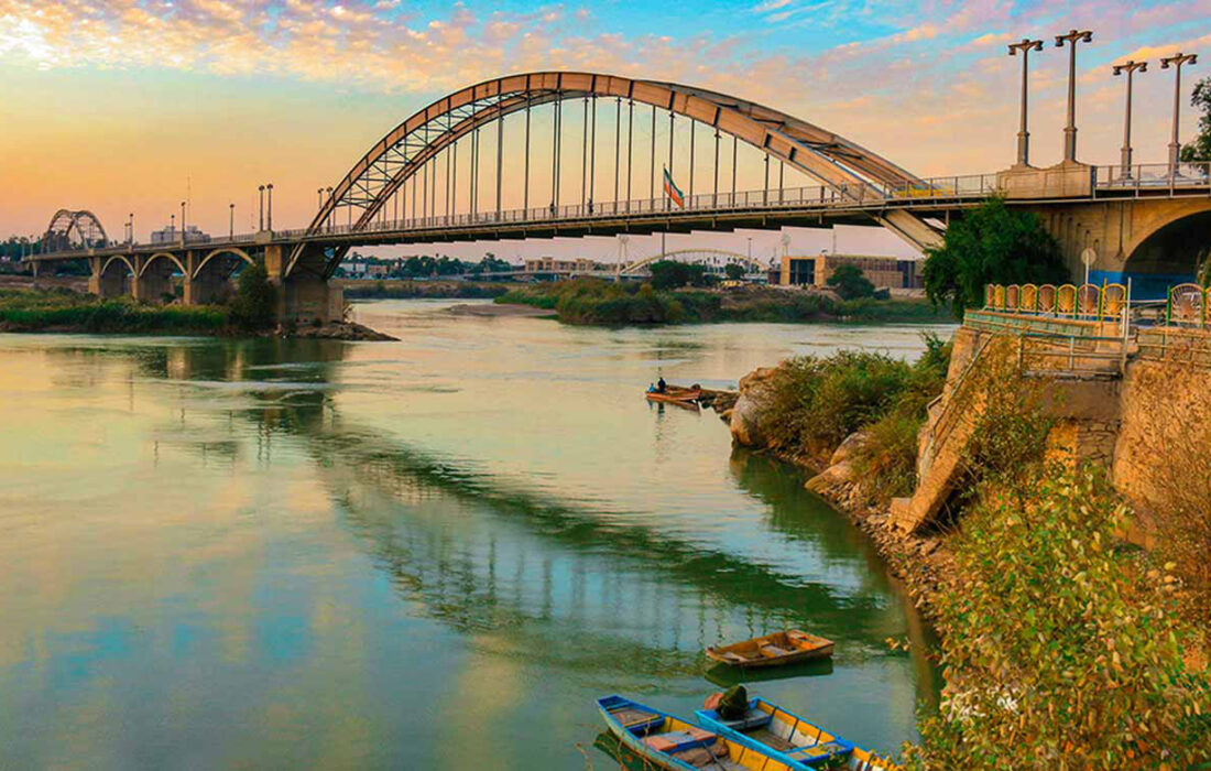 «کارون» برای نوروز زیبا می‌شود/ طراحی «پل گردشگری» اهواز  پل سفید اهواز