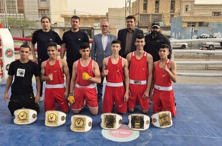 پایان مسابقات کمربندطلایی بوکس خوزستان