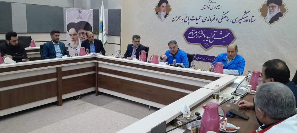 پایش مستمر شرایط در خوزستان پس از طوفان و در آستانه وقوع گرد و خاک از عراق