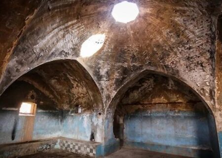 آغاز مرمت حمام نفت سفید هفتکل