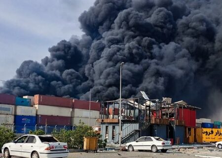 آتش در چند کانتینر دوباره شعله گرفت