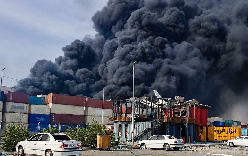 آتش در چند کانتینر دوباره شعله گرفت
