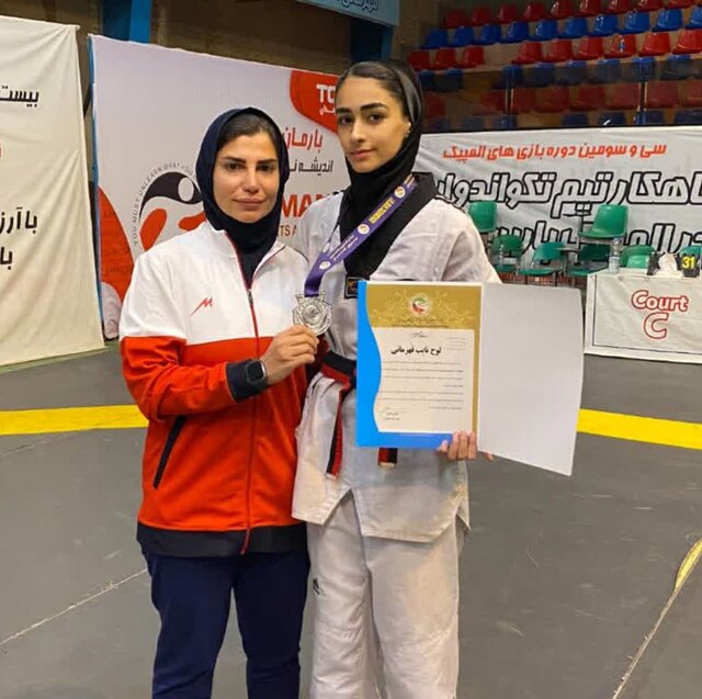 مدال نقره دختر خوزستانی در انتخابی تیم‌ ملی تکواندو نوجوانان