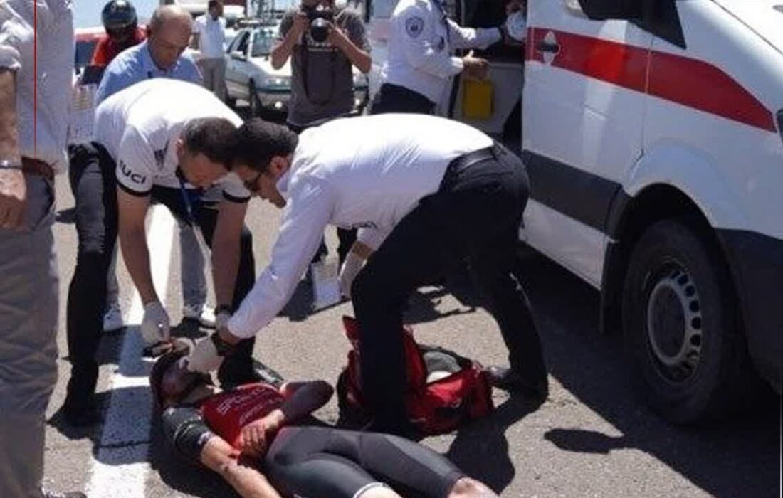 وضعیت وخیم رکابزن اسپور توتو پس از مصدومیت در مرحله پایانی