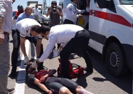 وضعیت وخیم رکابزن اسپور توتو پس از مصدومیت در مرحله پایانی