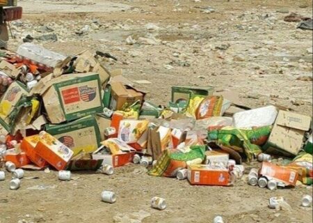 معدوم‌سازی بیش از یک هزار تن انواع موادغذایی غیرقابل مصرف در آبادان