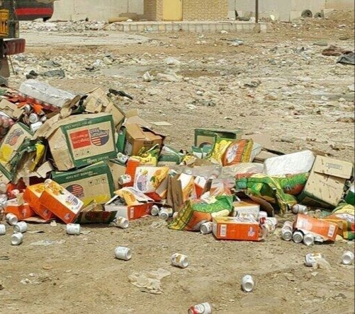 معدوم‌سازی بیش از یک هزار تن انواع موادغذایی غیرقابل مصرف در آبادان