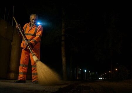 تجهیز لباس‌های پاکبانان شبکار تهران به چراغ‌های چشمک‌زن