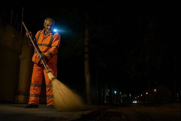 تجهیز لباس‌های پاکبانان شبکار تهران به چراغ‌های چشمک‌زن