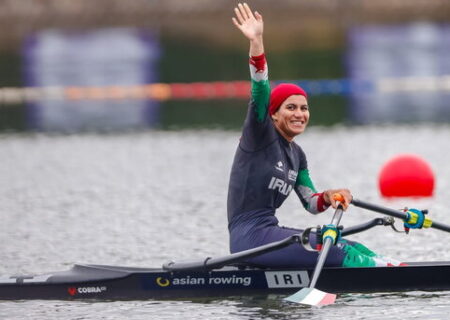 قهرمانی دختر المپیکی در رویینگ قهرمانی آسیا