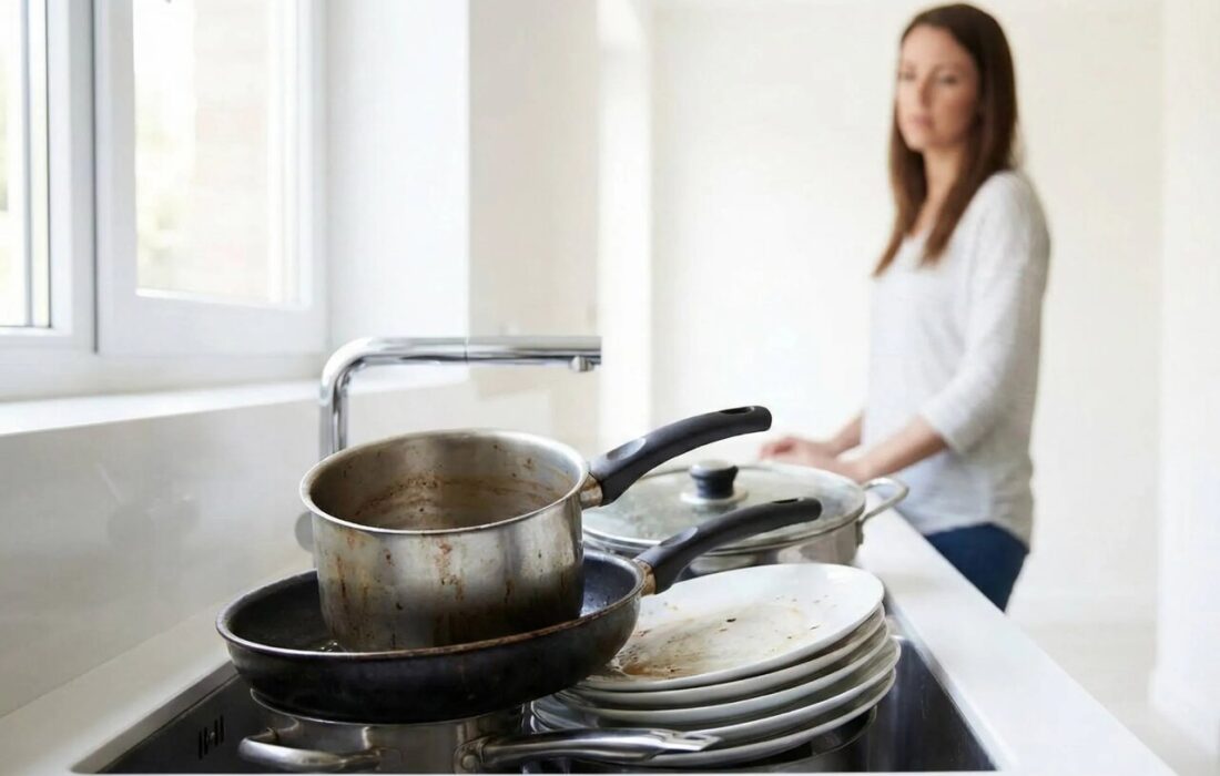 چرا نباید ظروف کثیف را شب تا صبح در سینک رها کنید؟