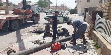 تعویض پمپ فاضلاب در بندر ماهشهر