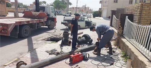 تعویض پمپ فاضلاب در بندر ماهشهر