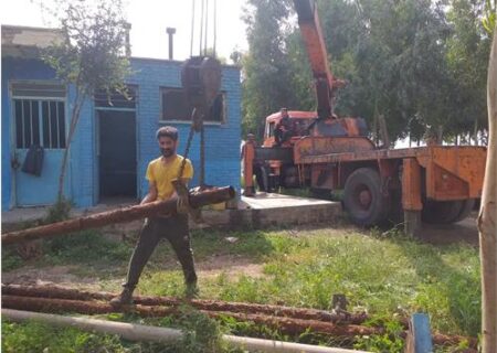 نصب الکتروپمپ شناور جدید در تاسیسات روستایی دزفول